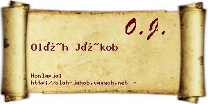 Oláh Jákob névjegykártya